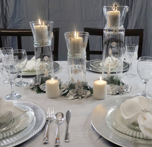 DIY: Snowflake Christmas Centerpiece