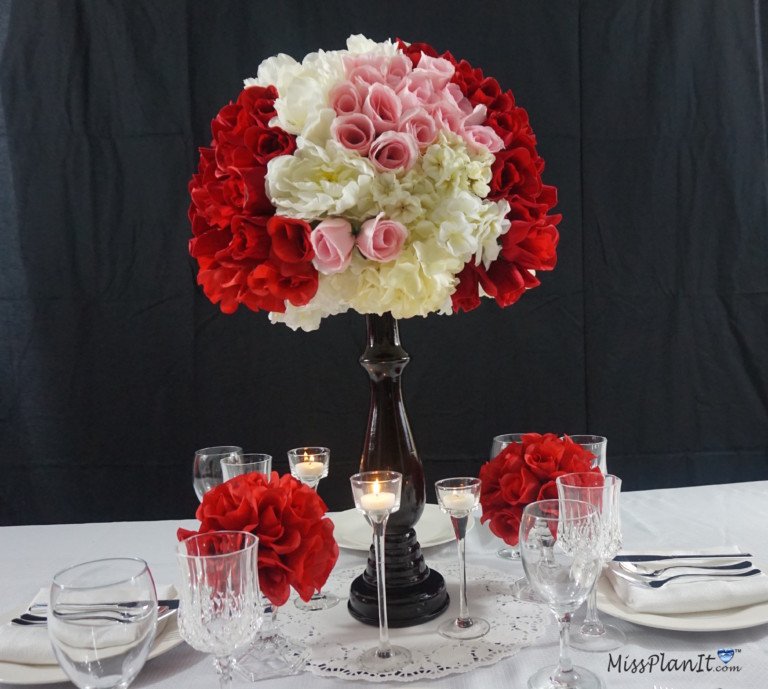 Dollar Tree Inspired: DIY Having a Ball Valentine’s Day Wedding Centerpiece