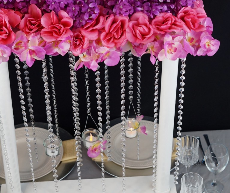 DIY: Flower Tower Wedding Centerpiece