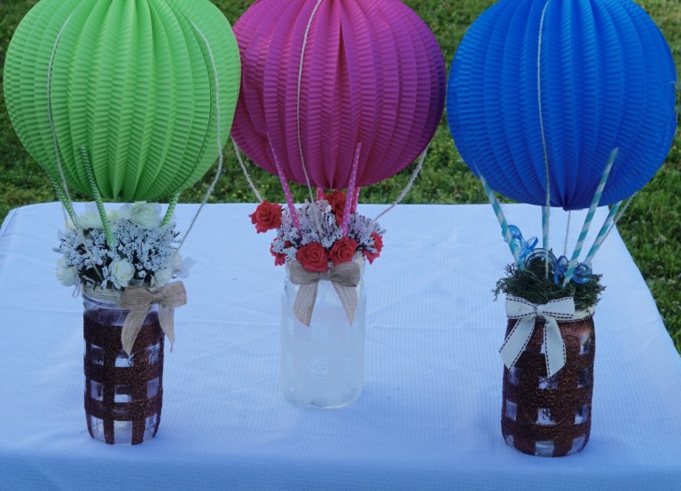 DIY: Up, Up and Away Baby Shower Centerpiece