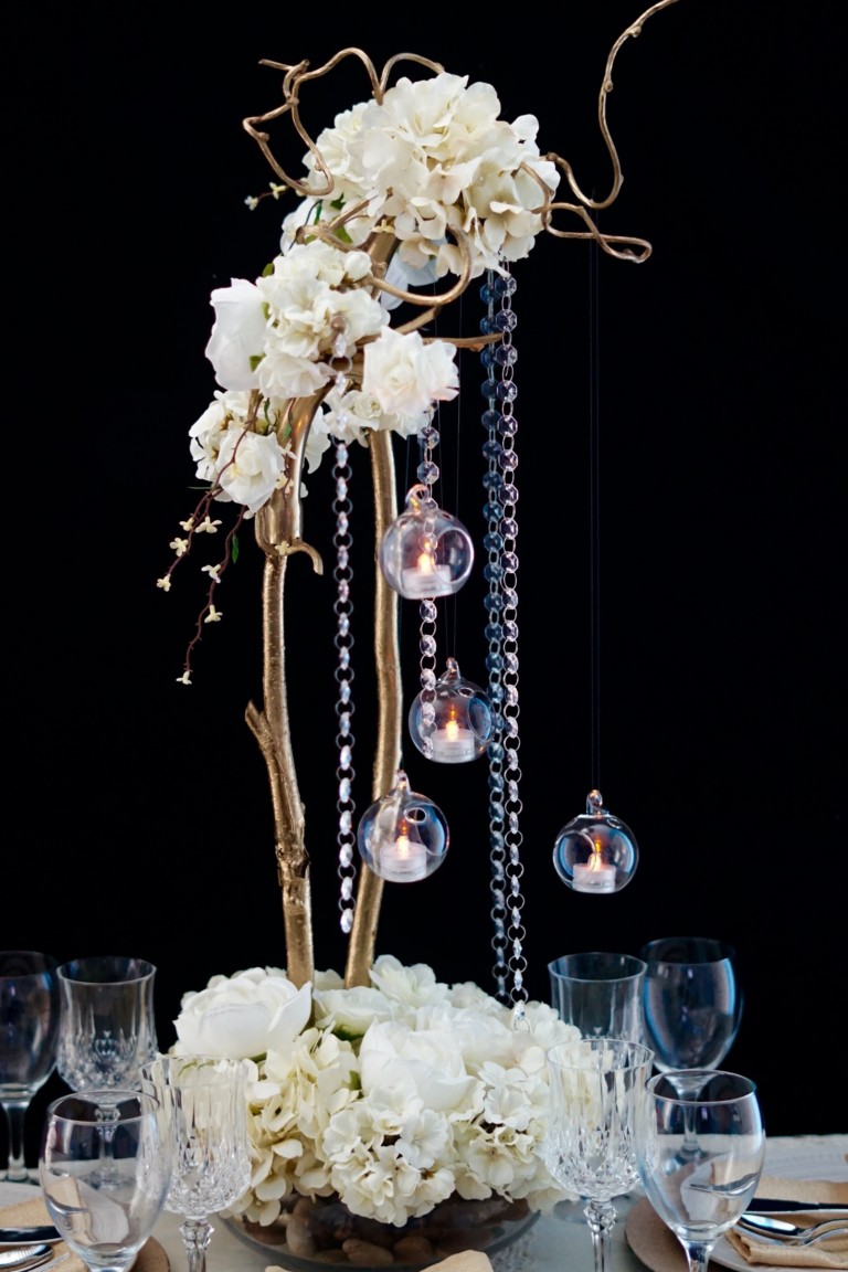 How To: DIY Secret Garden Tall Wedding Centerpiece