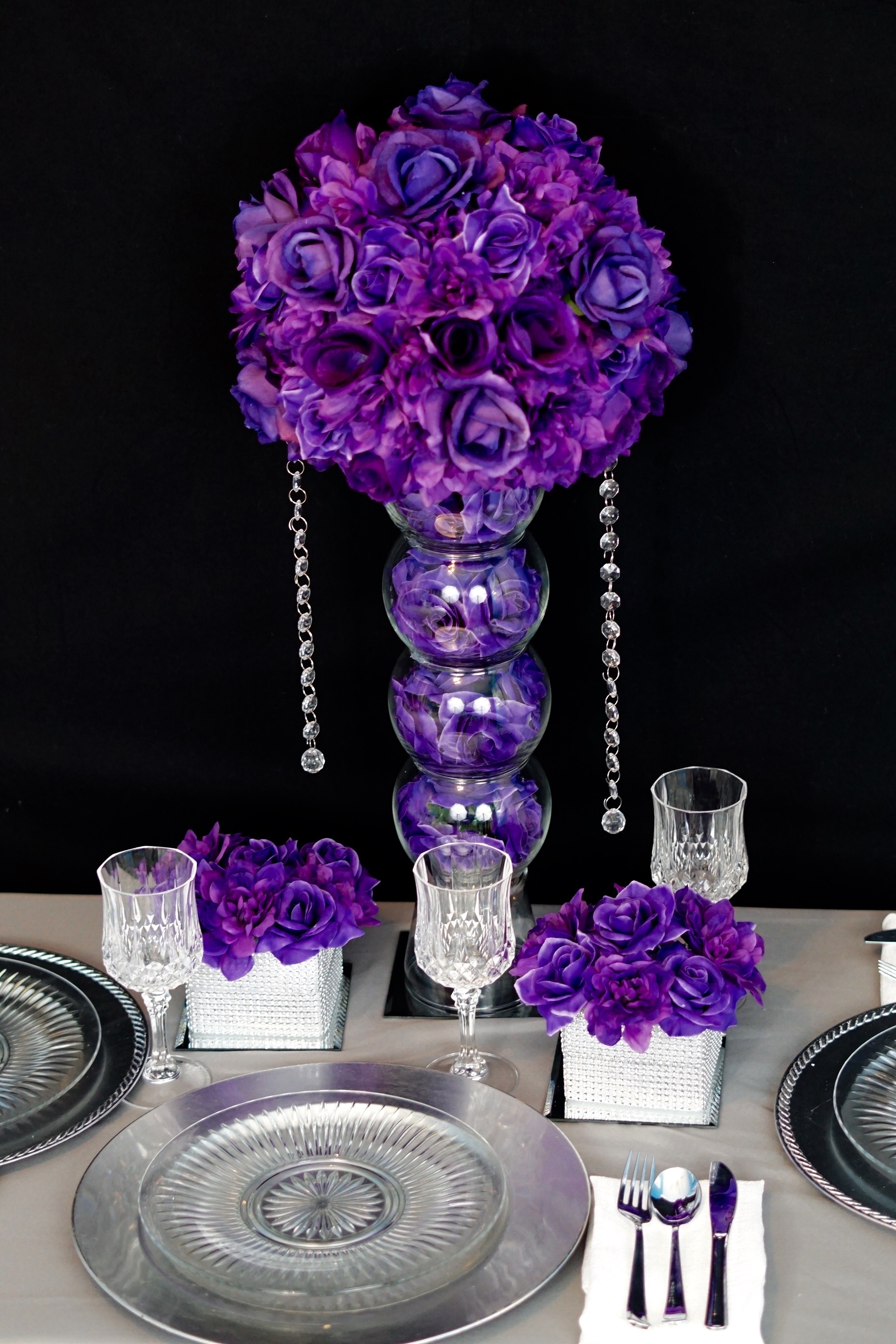 Purple Wedding Centerpiece