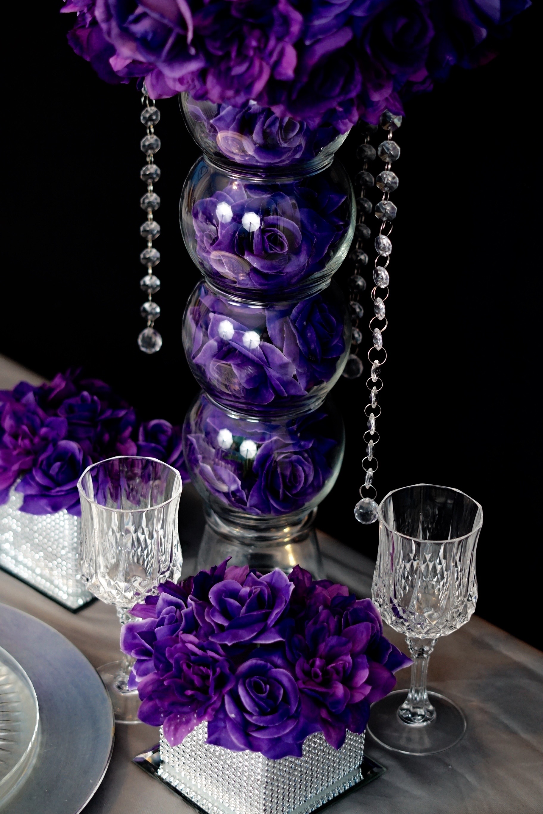 Purple Wedding Centerpiece