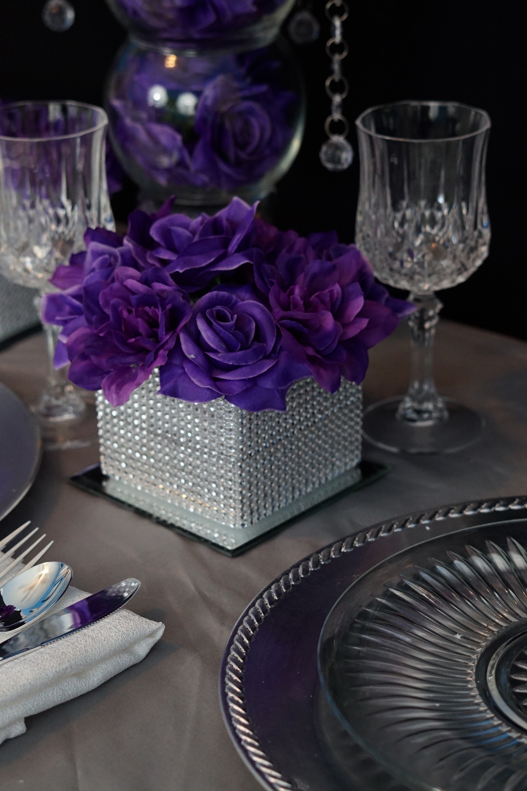 Purple Wedding Centerpiece