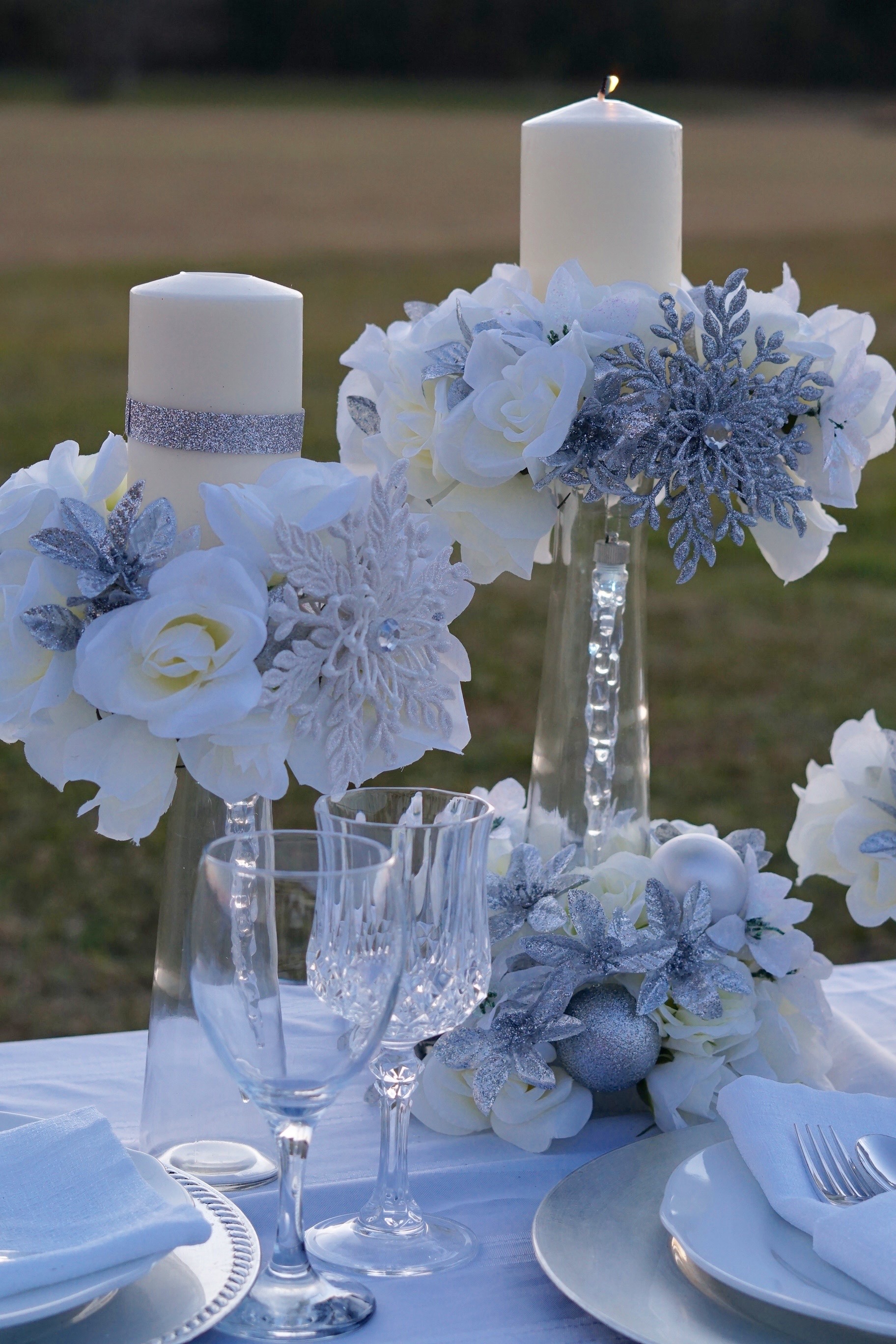 Elegant Dollar Tree Wedding Centerpiece Perfect For A Winter Wedding