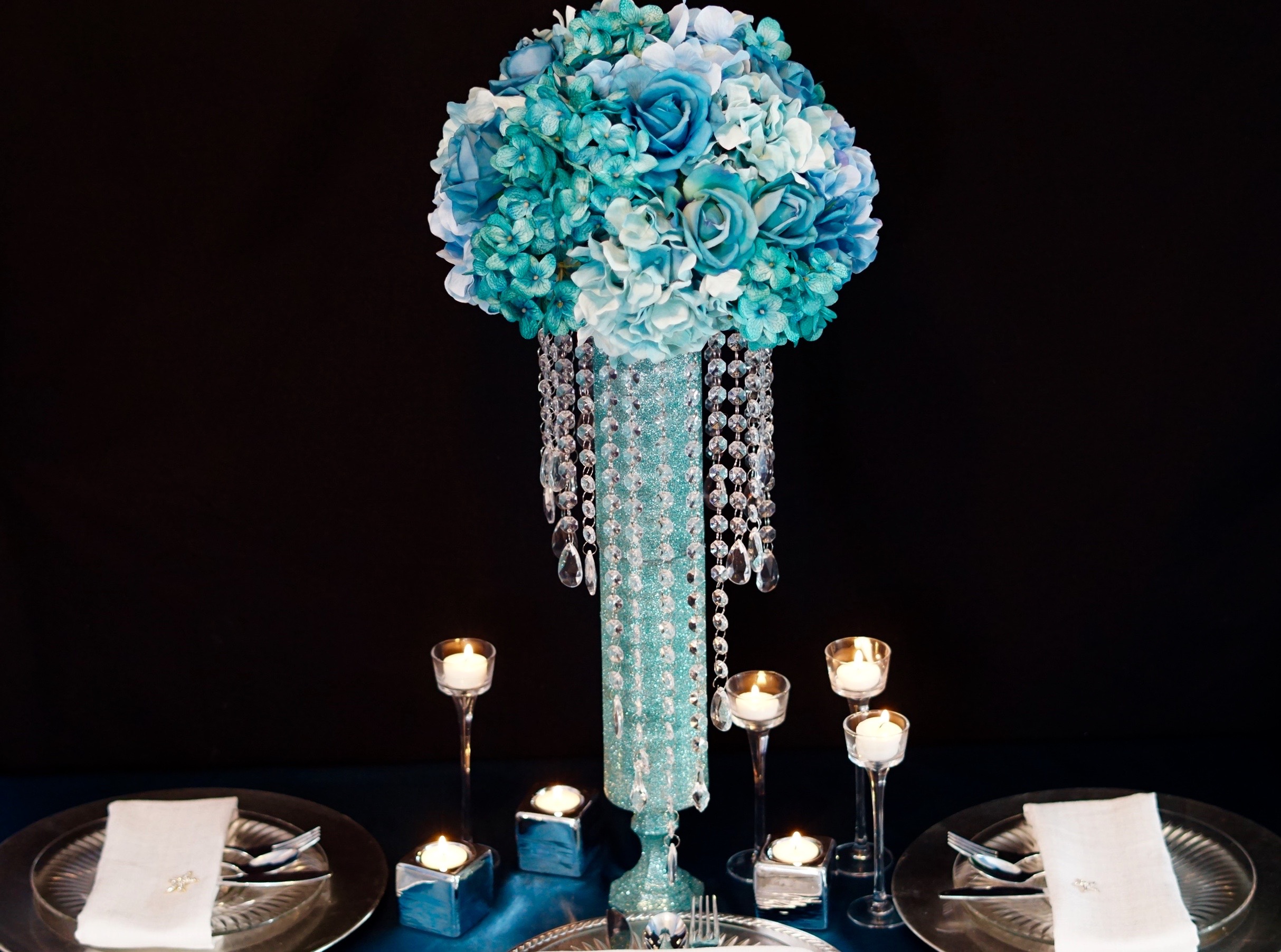 Blue DIY Wedding Centerpieces for Your Under the Sea Beach Wedding