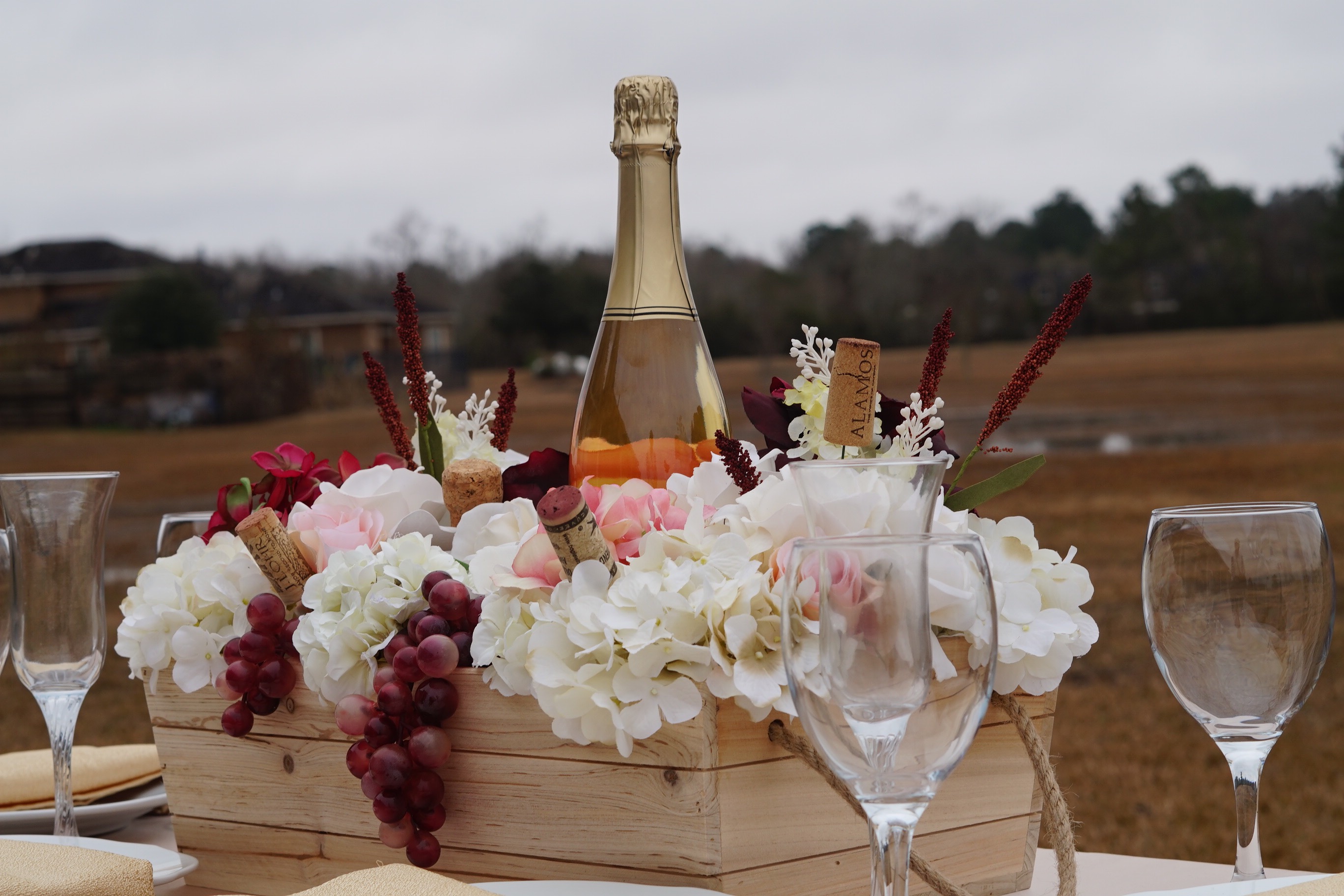 Rustic Wine Themed Wooden Crate Diy, Small Wooden Boxes For Wedding Centerpieces