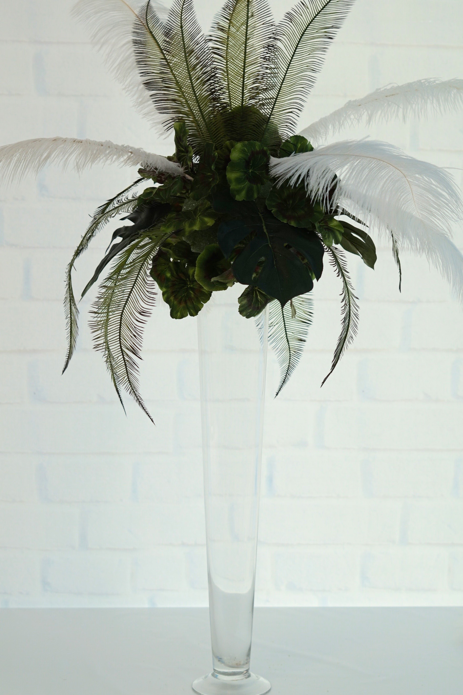 Glam Tropical Wedding Centerpiece