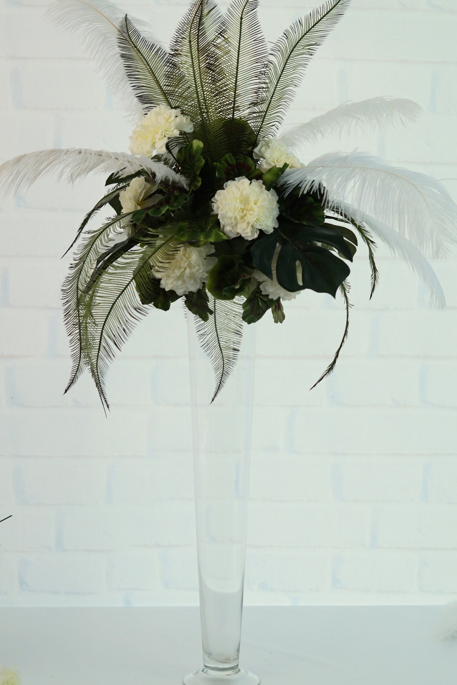 Glam Tropical Wedding Centerpiece