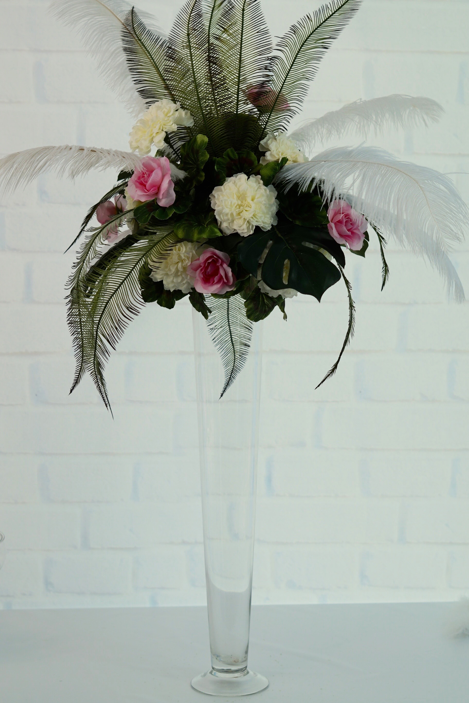 Glam Tropical Wedding Centerpiece