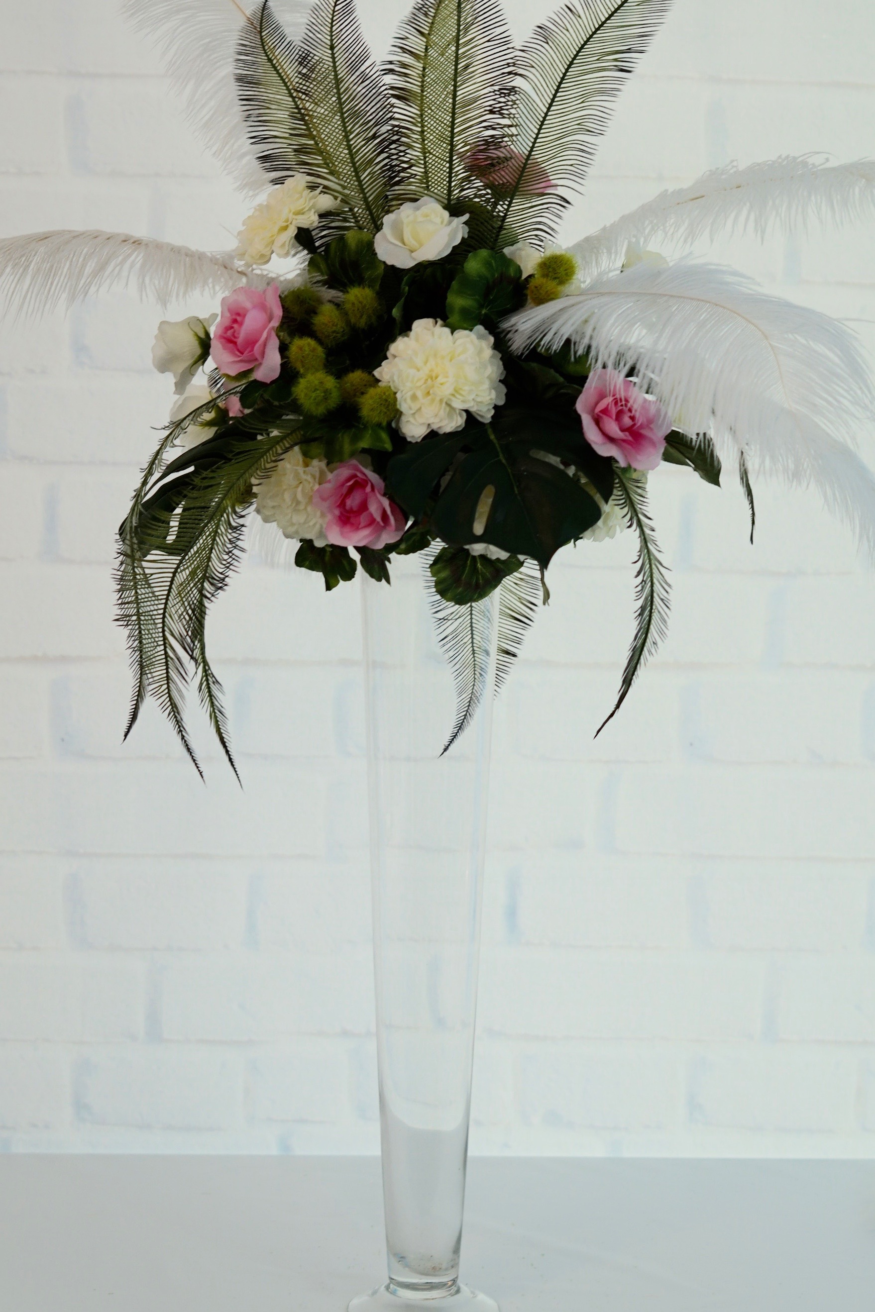 Glam Tropical Wedding Centerpiece