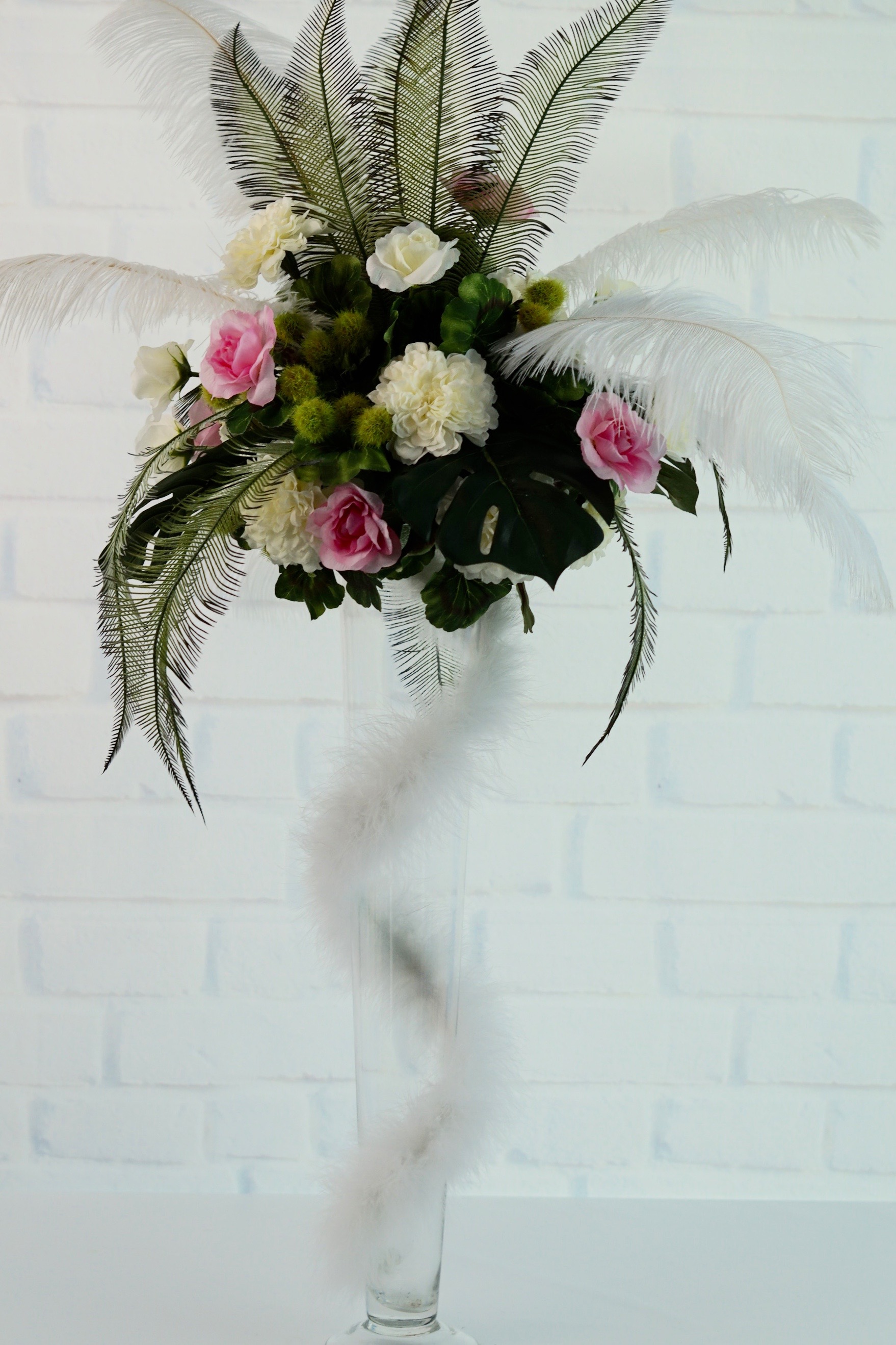 Glam Tropical Wedding Centerpiece