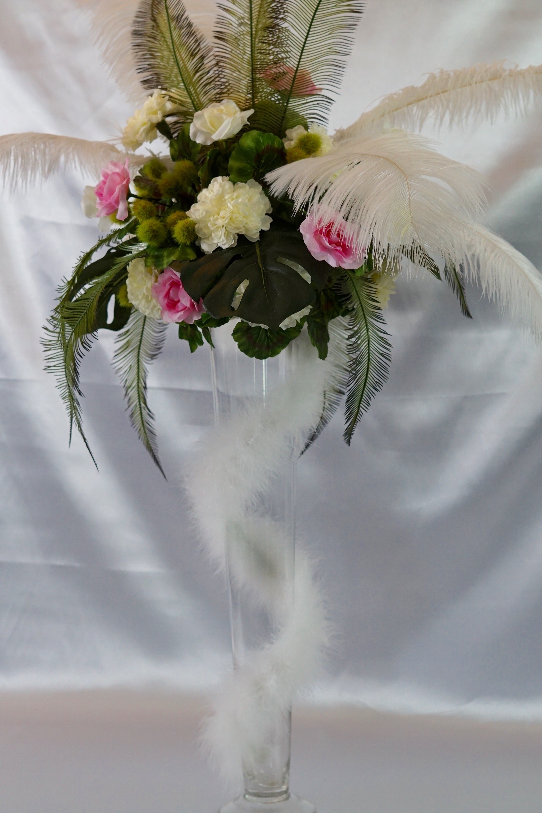 Glam Tropical Wedding Centerpiece