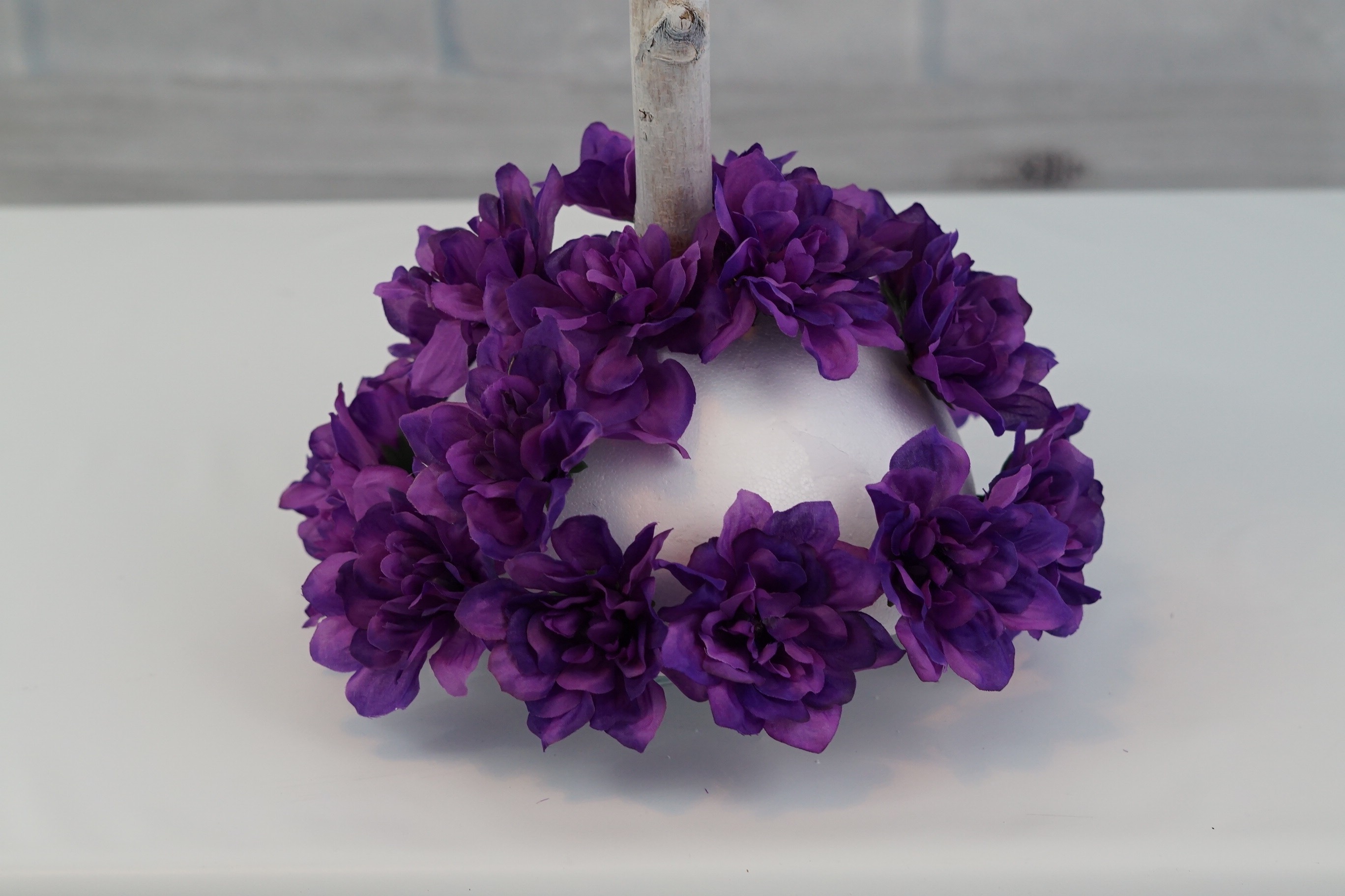 Blue and Purple Wedding Centerpiece