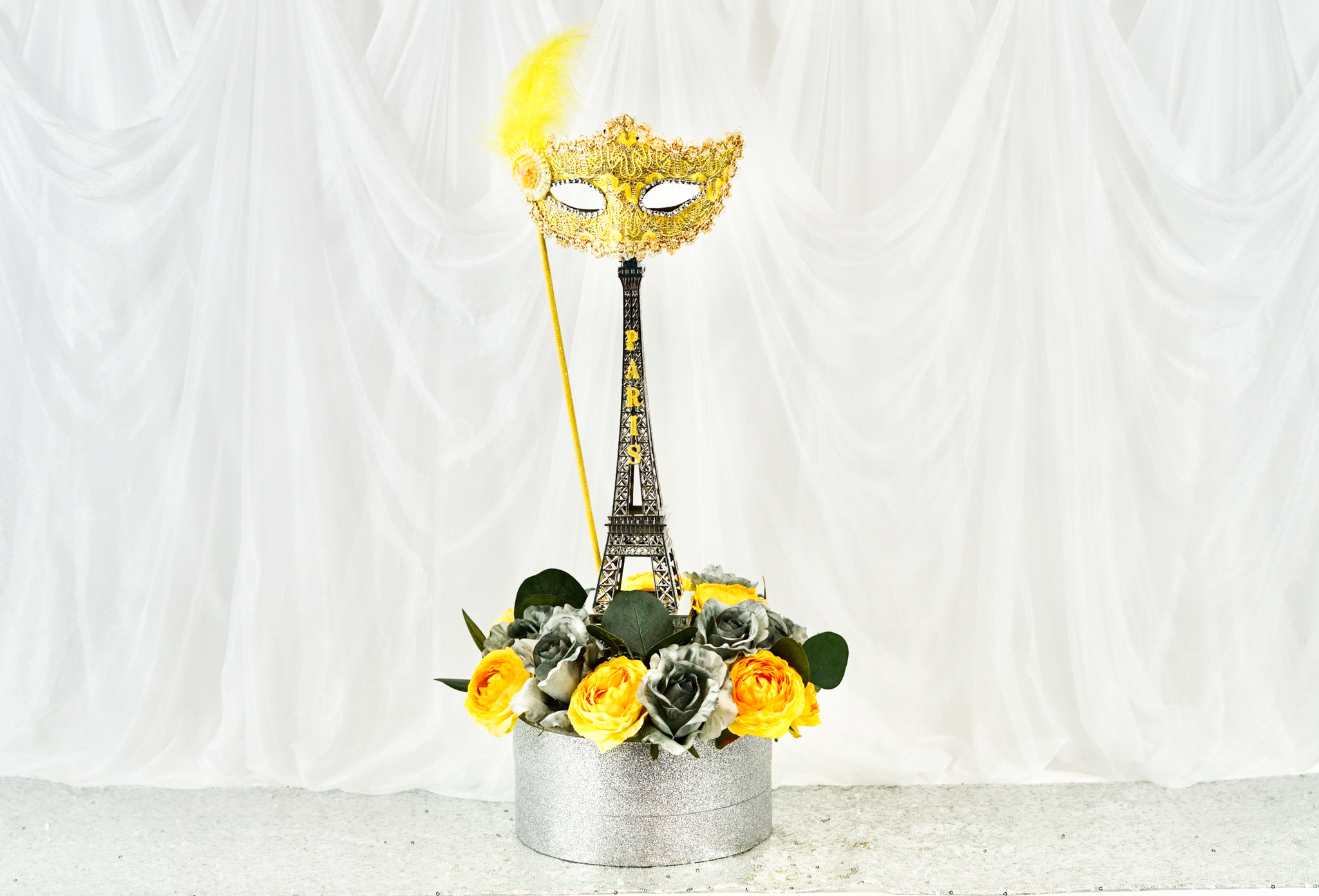 How To Make a Fabulous Masquerade Paris Sweet 16 Party Centerpiece