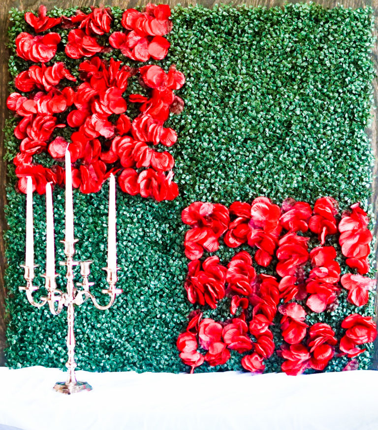 DIY Rose Petal Flower Wall Backdrop For Your Wedding