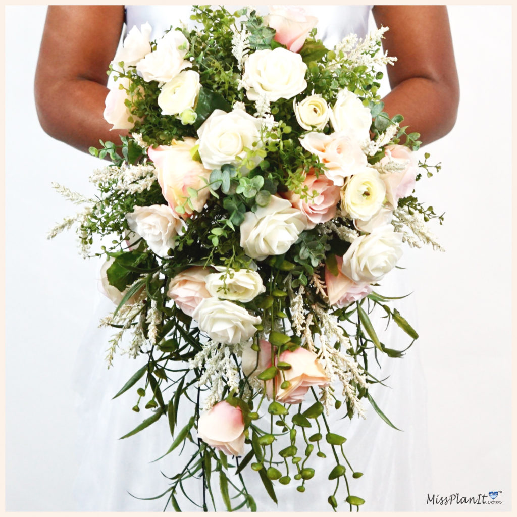 cascading wedding bouquet