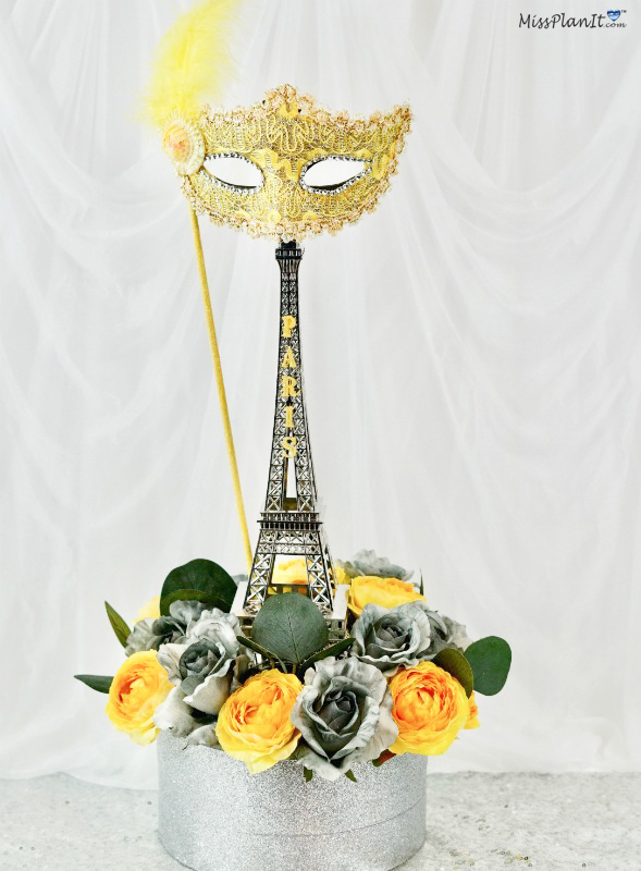 Masquerade centerpiece, sweet 16.