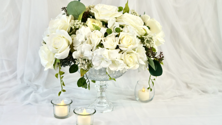 Romantic Wedding Centerpiece with Dollar Tree Finds!