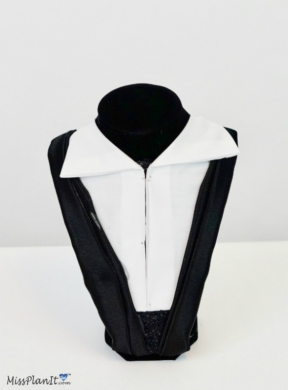 How To Make a DIY No-Sew Groom's Tuxedo Wedding Centerpiece 21