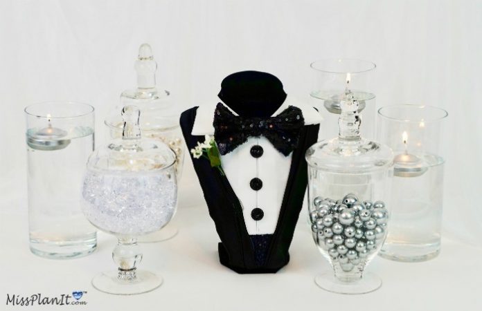 How-To-Make-a-DIY-No-Sew-Grooms-Tuxedo-Wedding-Centerpiece-22
