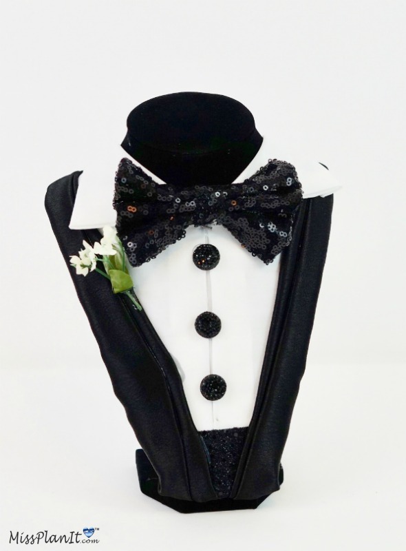 How-To-Make-a-DIY-No-Sew-Grooms-Tuxedo-Wedding-Centerpiece-26