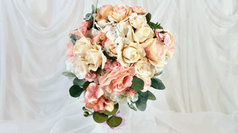 Lets Create this Blush Cascading Bridal Bouquet! 