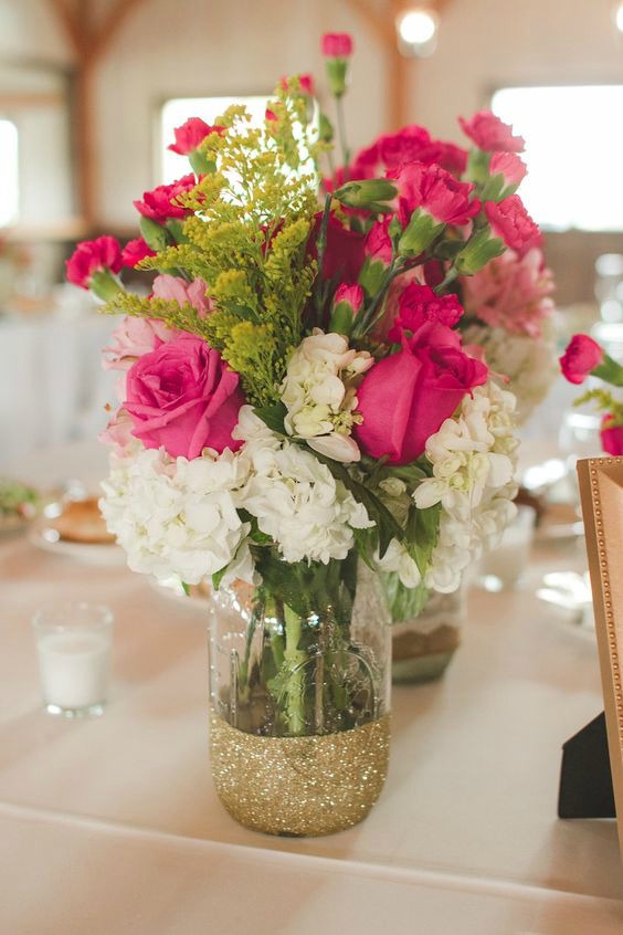 Mason Jar Wedding Centerpieces