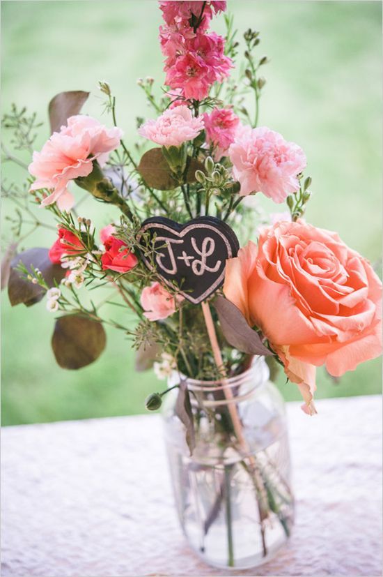 Mason Jar Wedding Centerpieces