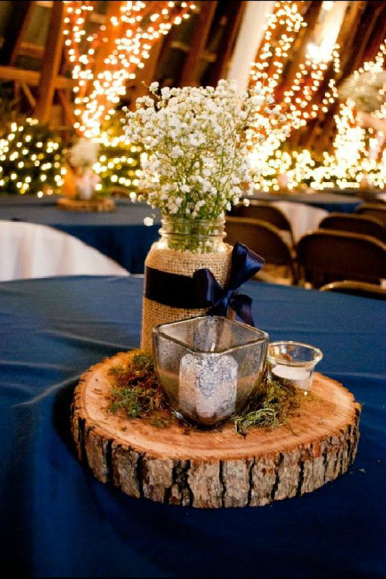 Mason Jar Wedding Centerpieces