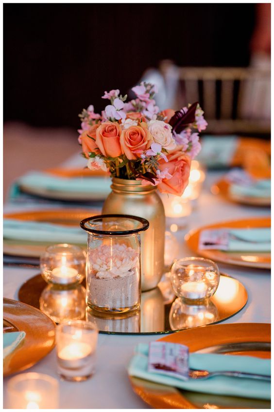 Mason Jar Wedding Centerpieces