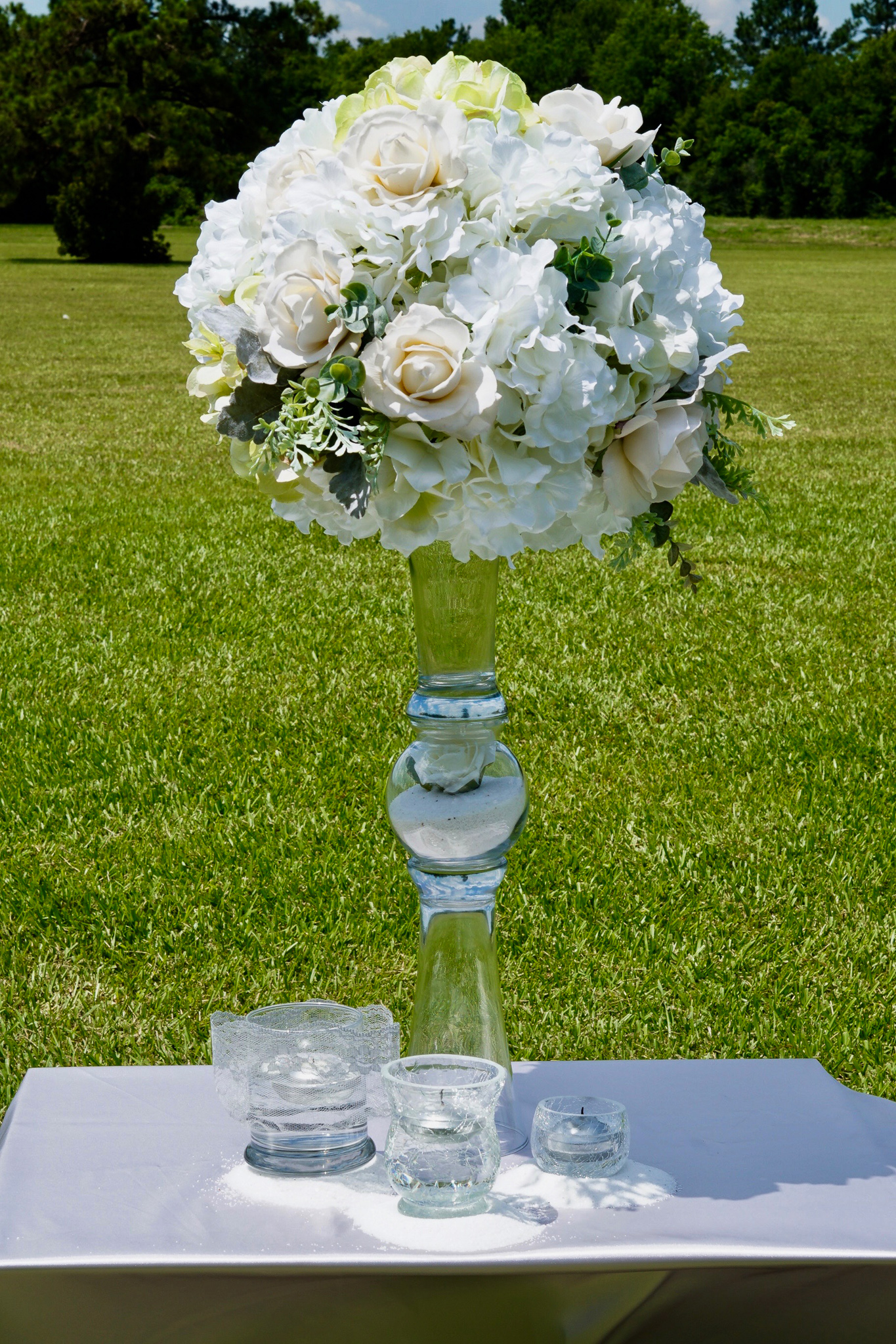 Mint Beach Wedding Centerpiece 