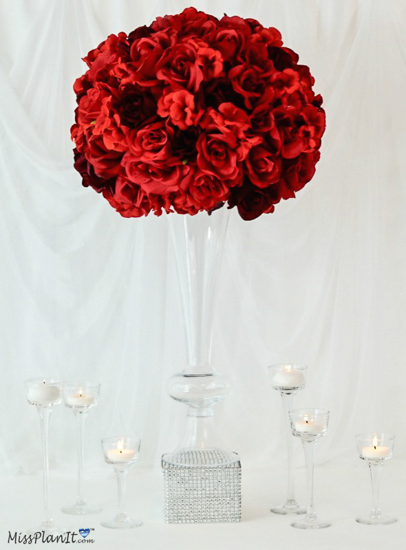 Rose Wedding Centerpiece