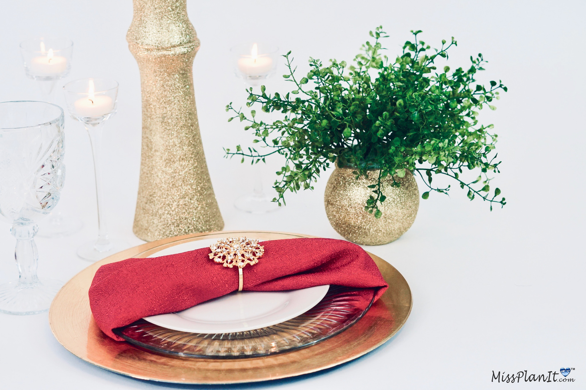 Rustic Glam Wedding Centerpiece