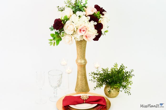 Rustic Glam Wedding Centerpiece