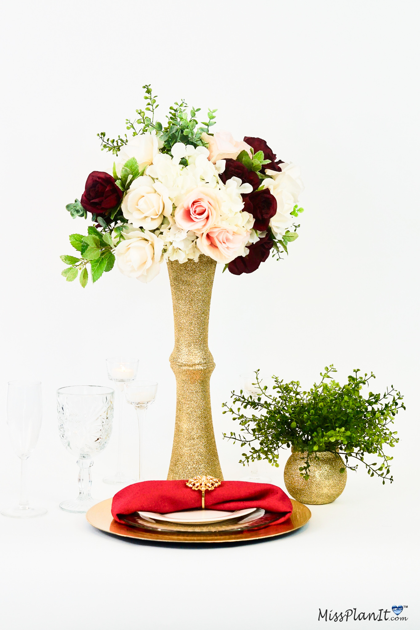 Rustic Glam Wedding Centerpiece