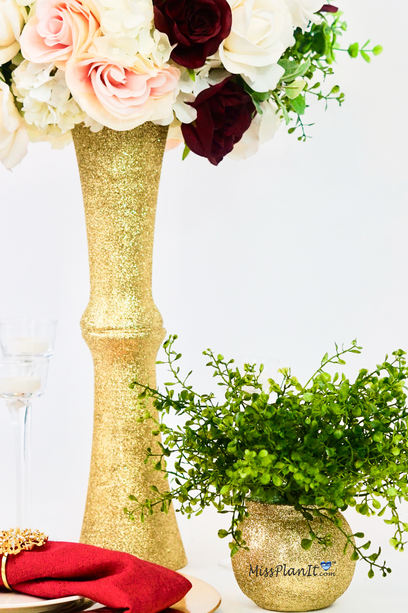 Rustic Glam Wedding Centerpiece