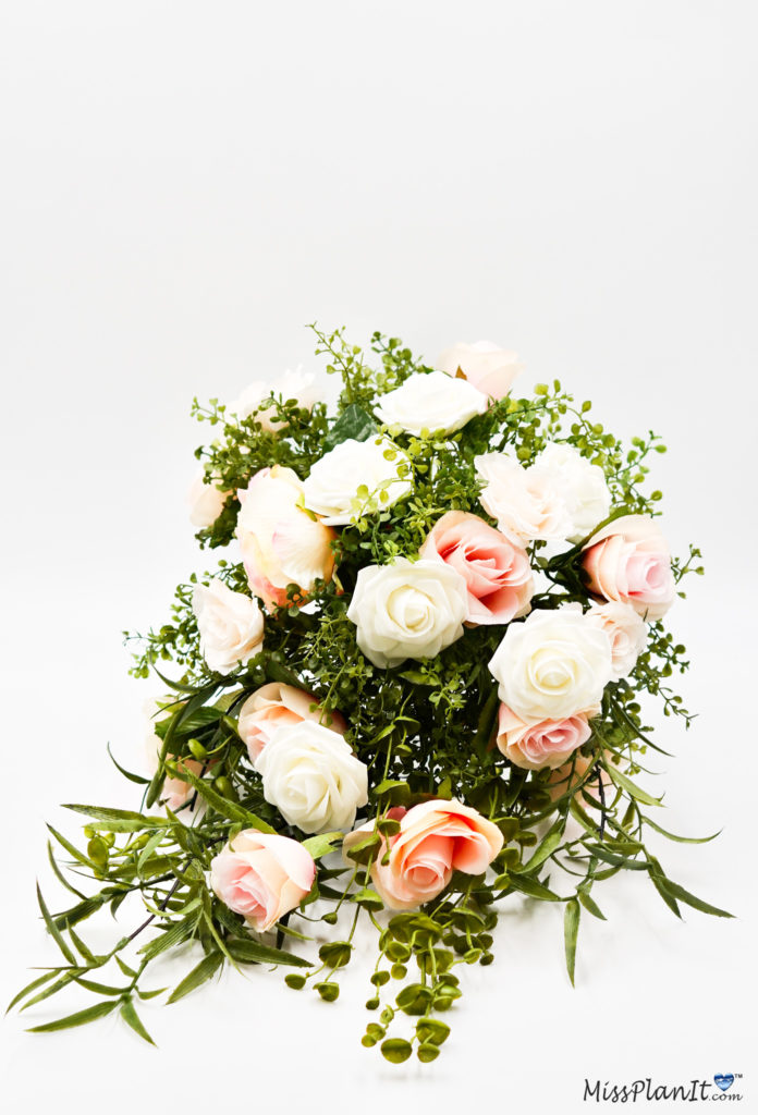 cascading wedding bouquet