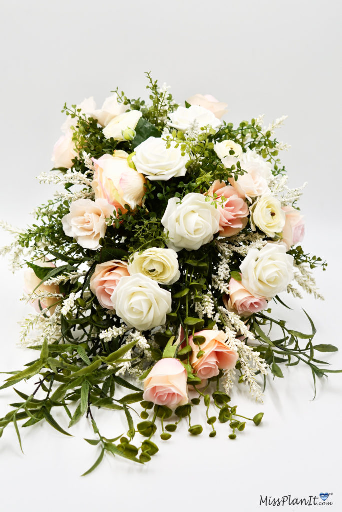 cascading wedding bouquet