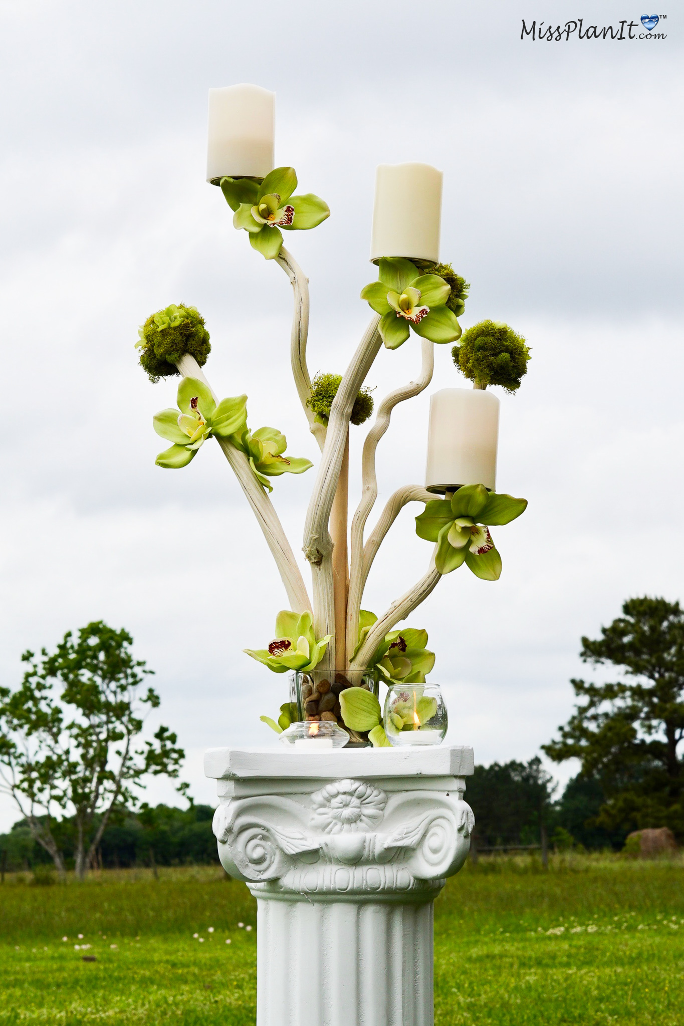 Tall Driftwood Rustic Wedding Centerpiece