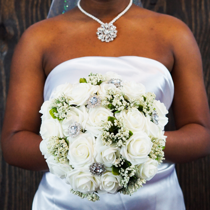 Diy Rose Bridal Bouquet With Artificial