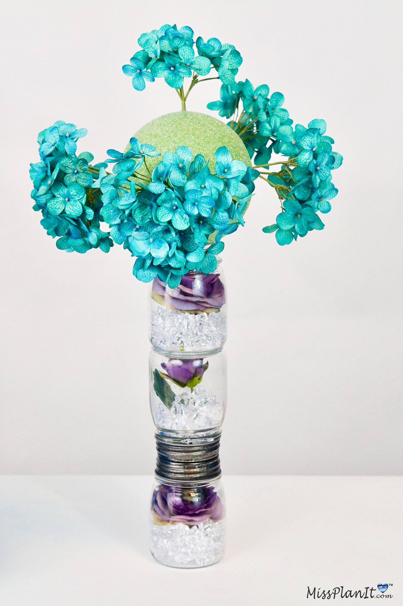 Vintage Mason Jar Wedding Centerpiece