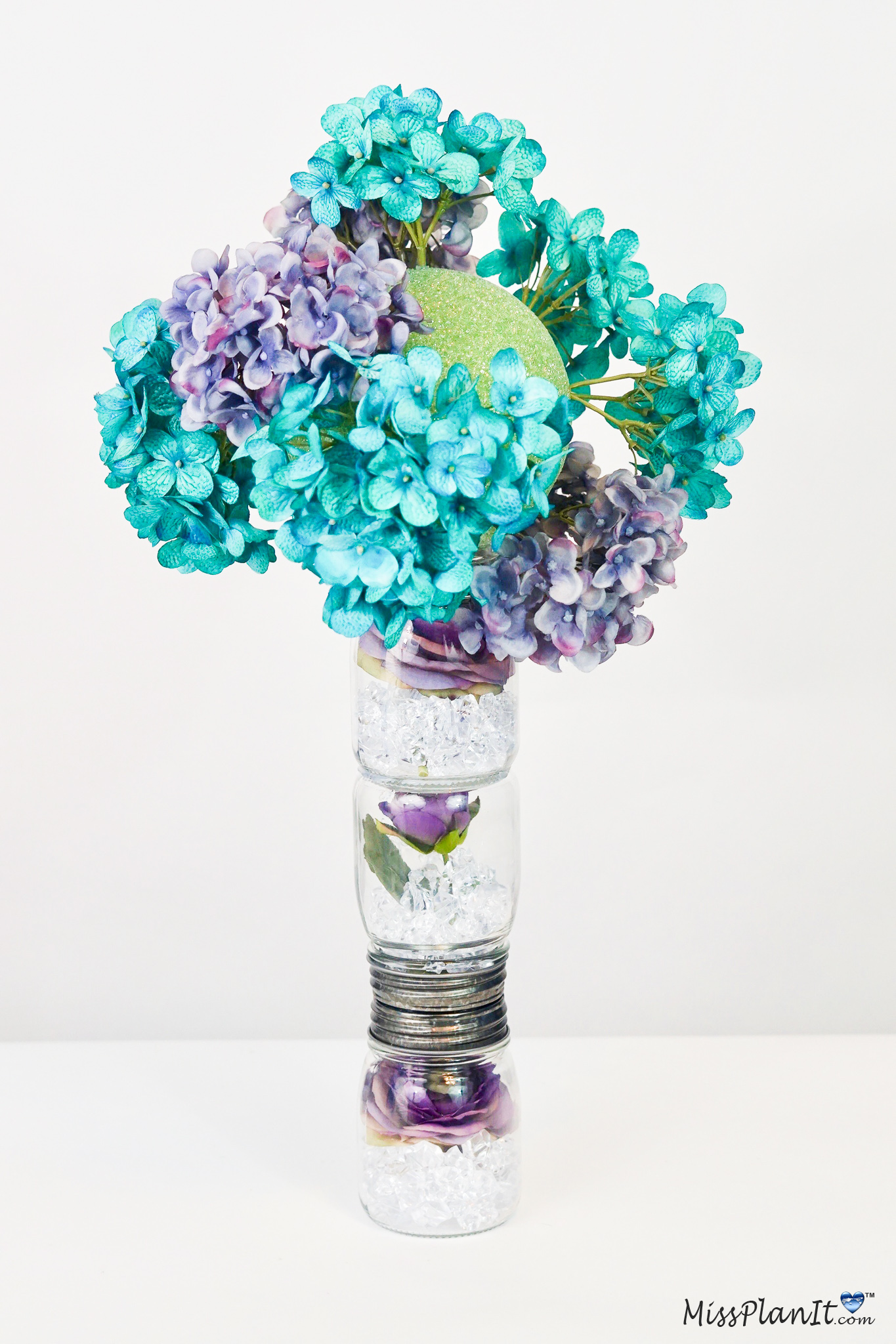 Vintage Mason Jar Wedding Centerpiece