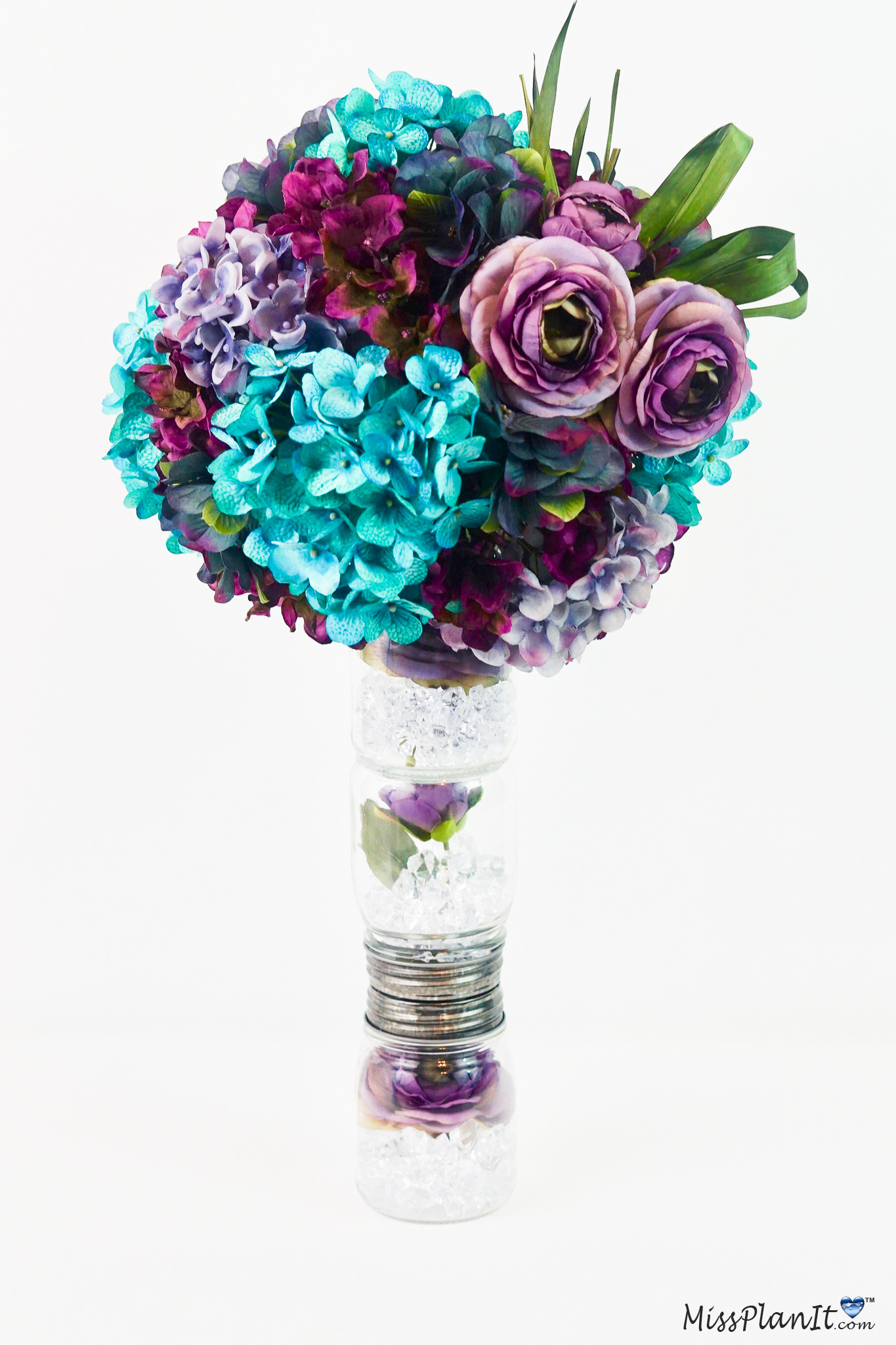 Vintage Mason Jar Wedding Centerpiece