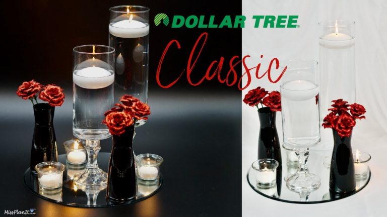 Dollar Tree Classic Wedding Centerpiece in 4 Easy Steps